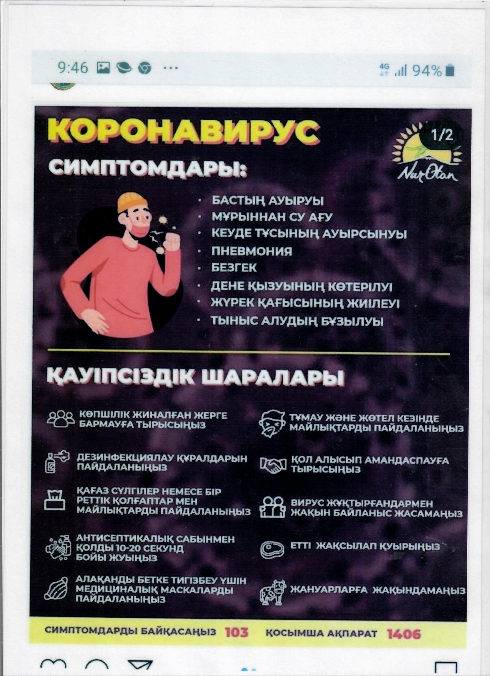 Короновирус симптомдары